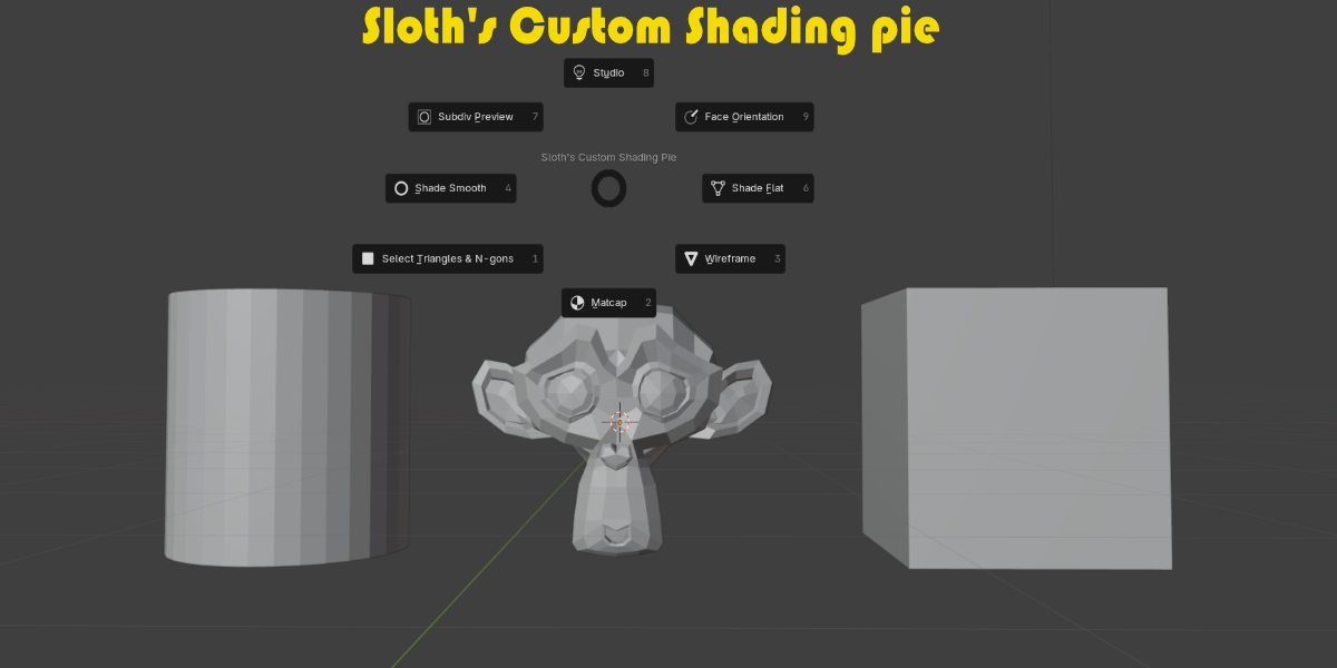 Sloth's Custom Shading Pie — Your one-key gateway to smoother viewport shading